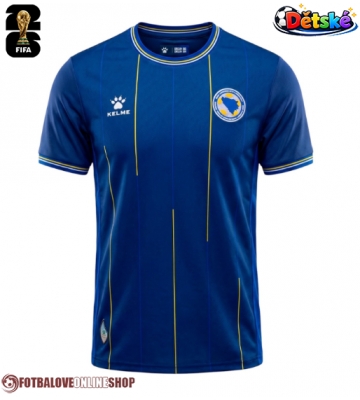Bosna a Hercegovina Domácí dres komplet pro Děti MS 2026 Krátkým Rukávem (+ Krátké kalhoty)